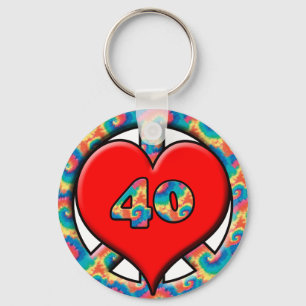 Porte-clés Paix, coeur, 40