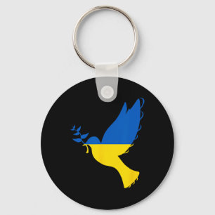 Porte-clés Paix en Ukraine Colombe. Soutenez l'Ukraine. Souti