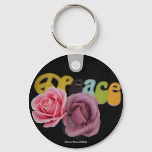 Porte-clés Paix et Rose-Porte - clé