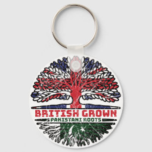 Porte-clés Pakistan Pakistanais Royaume-Uni Britannique Arbre