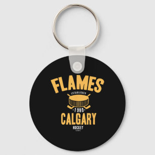 Porte-clés Palet de hockey Flames de Calgary sous licence off