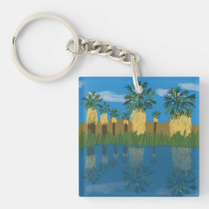 Porte-clés Palm Tree Oasis California Désert Coachella Valley