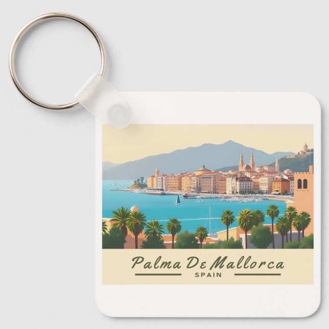 Porte-clés Palma de Majorque Espagne Pastel Travel (Recto)