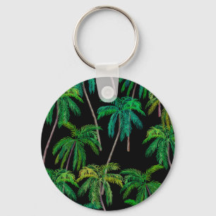 Porte-clés Palmiers : Motif d'été acrylique.