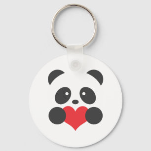 Porte-clés Panda au coeur