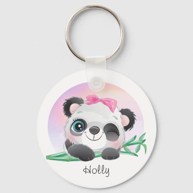 Porte-clés Panda Bamboo, un animal mignon (Recto)