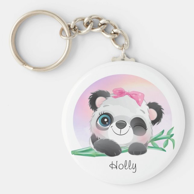 Porte-clés Panda Bamboo, un animal mignon (Devant)