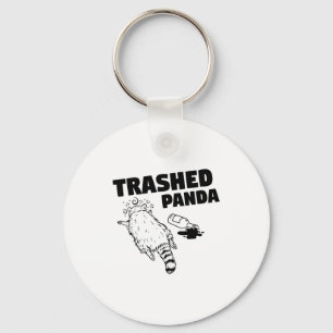Porte-clés Panda Crasé Raton Laveur Drôle Raton Laveur Se Soû