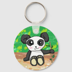 Porte-clés panda de dessin animé mignon