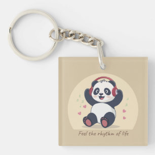 Porte-clés Panda Musique Mignon