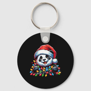 Porte-clés Panda Père Noël Lumière de Noël Pyjama Panda de No