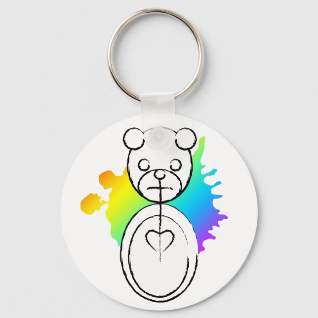 Porte-clés panda splatz. (Recto)