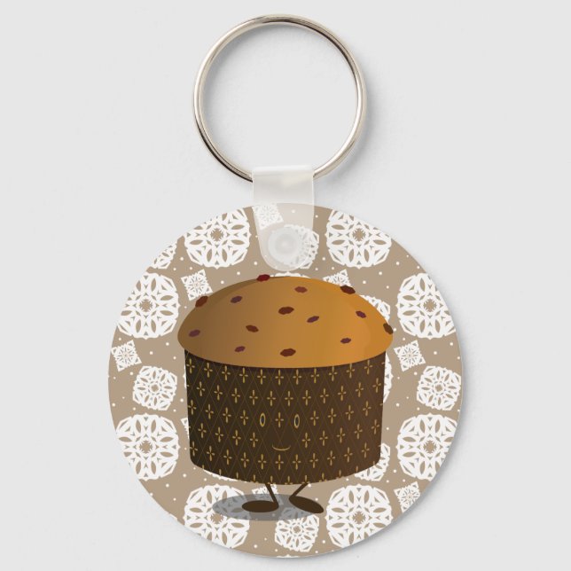 Porte-clés Panettone souriant (Recto)