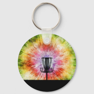 Porte-clés Panier de golf de Tie Dye Disk