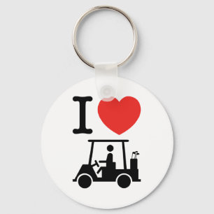 Porte-clés Panier de golf I Heart (Love)