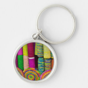 Porte-clés Paniers Colorés Au Marché