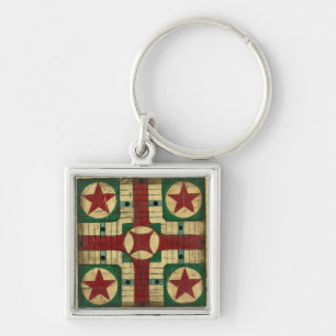 Porte-clés Panneau antique de jeu de Parcheesi par le