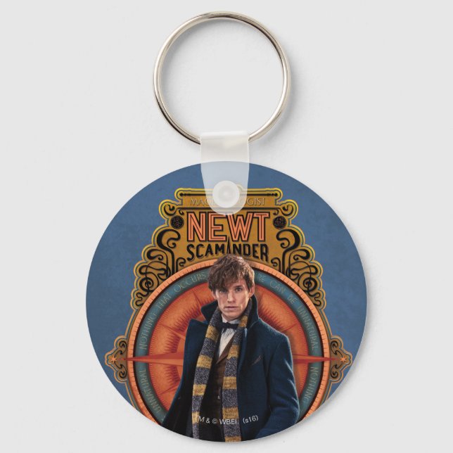 Porte-clés Panneau Art Nouveau NEWT SCAMANDER™ Walking (Recto)