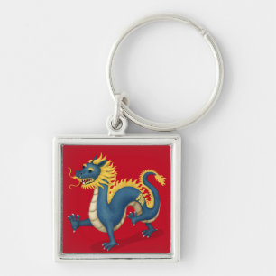 Porte-clés Panneau astrologie chinois Zodiac Dragon Cute