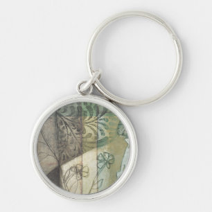 Porte-clés Panneau de jardin avec Feuilles, fleurs et herbe