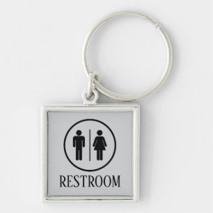 Porte-clés Panneau de signalisation de salle de bain élégante