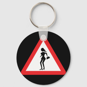 Porte-clés Panneau de signalisation routière de la Prostituée
