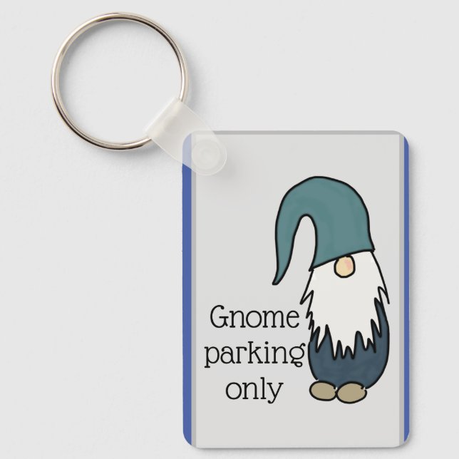 Porte-clés Panneau de stationnement Gnome (Recto)