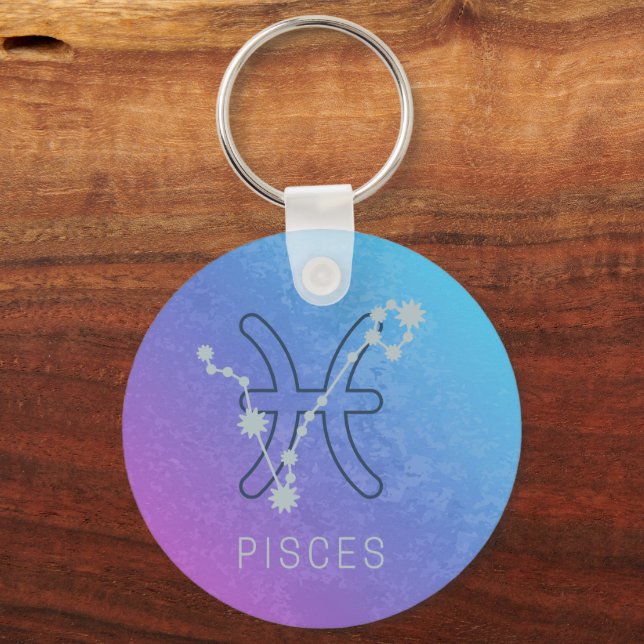 Porte-clés Panneau étoile Poissons Zodiac Horoscope Constella (Recto)