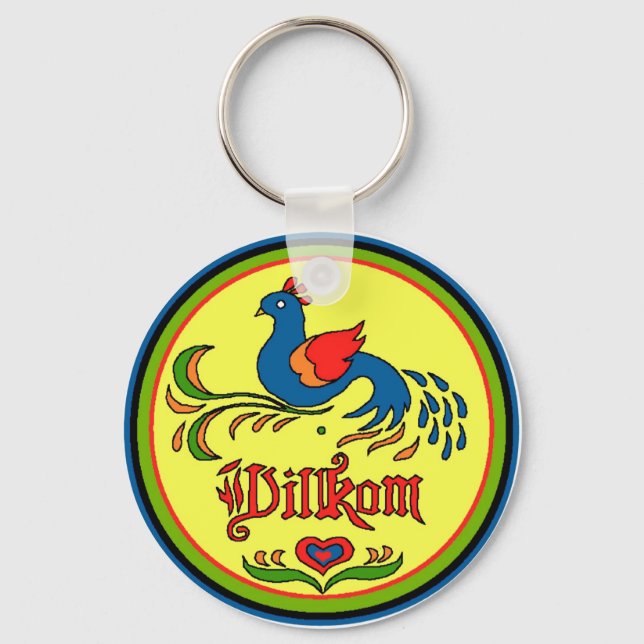 Porte-clés Panneau hexadécimal Bienvenue Oiseau (Recto)