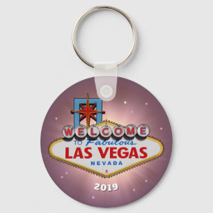 Porte-clés Panneau Las Vegas (personnalisable)
