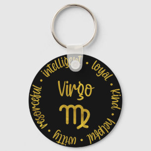 Porte-clés Panneau or Zodiac/Porte - clé Virgo