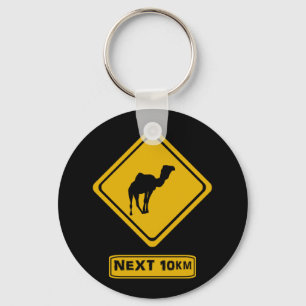 Porte-clés panneau routier de chameau