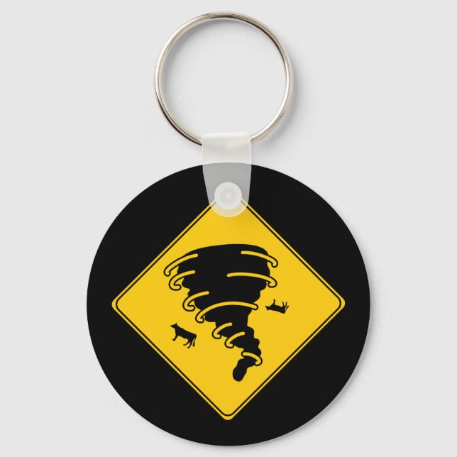 Porte-clés Panneau routier - Tornado (Recto)