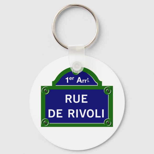 Porte-clés Panneau rue de Rivoli, Paris (Recto)