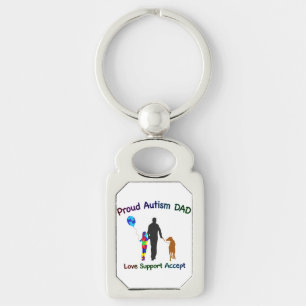 Porte-clés Papa autiste avec chien