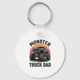 Porte-clés Papa camion monstre graphique vintage tout terrain
