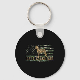 Porte-clés Papa Cane Corso Camo Drapeau Américain Camouflage