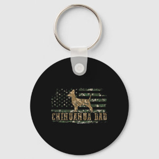 Porte-clés Papa Chihuahua Camo Drapeau Américain Camouflage U