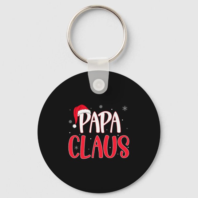 Porte-clés Papa Claus Christmas Family Matching Pajamas Funny (Recto)