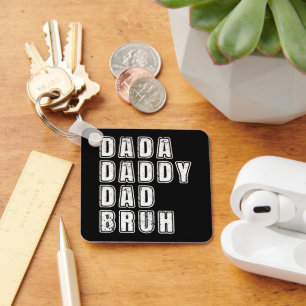 Porte-clés Papa Dada Papa Bruh Vintage Drôle Cadeaux Papa 