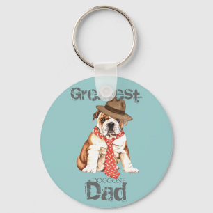Porte-clés Papa de bouledogue