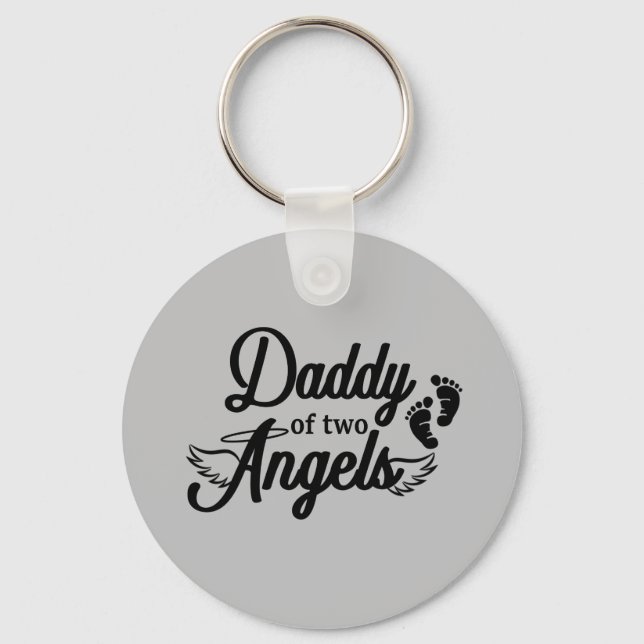 Porte-clés Papa de deux anges Porte - clé (Recto)