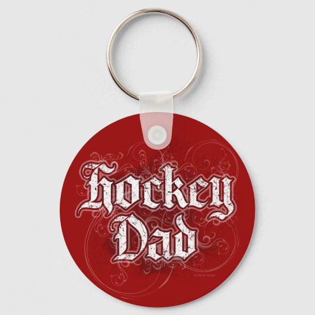 Porte-clés Papa de hockey (Recto)