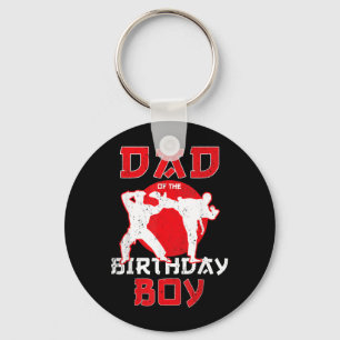 Porte-clés Papa de l'anniversaire Karaté Taekwondo Garçon Art