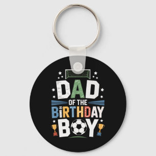 Porte-clés Papa du garçon de la fête de soccer Ll marquant un
