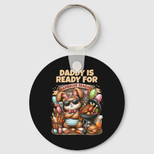 Porte-clés Papa Est Prêt Pour La Saison Grillée Bb Bunny Pâqu