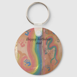 Porte-clés Papa-graphiques de joyeux anniversaire