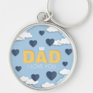 Porte-clés Papa, je t'aime, fête des pères cadeau