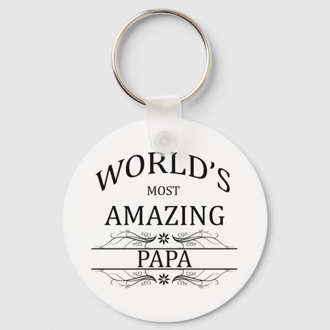 Porte-clés Papa le plus Extraordinaire du monde (Recto)