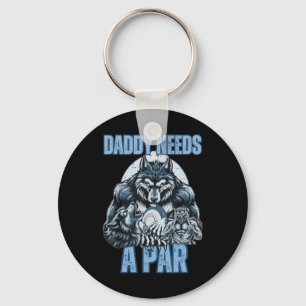 Porte-clés Papa Loup Alpha Drôle a Besoin D'un Par Memes Crin
